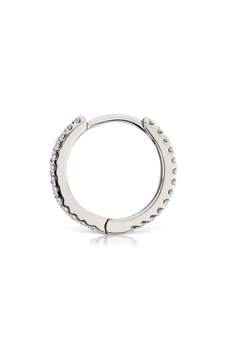 MARIA TASH Diamond Eternity Single Clicker Hoop Earring, Alternate, color, 18K White Gold/ Diamond