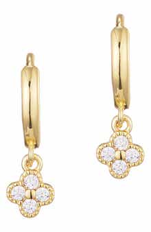 Adornia Mini Cubic Zirconia Clover Drop Earrings