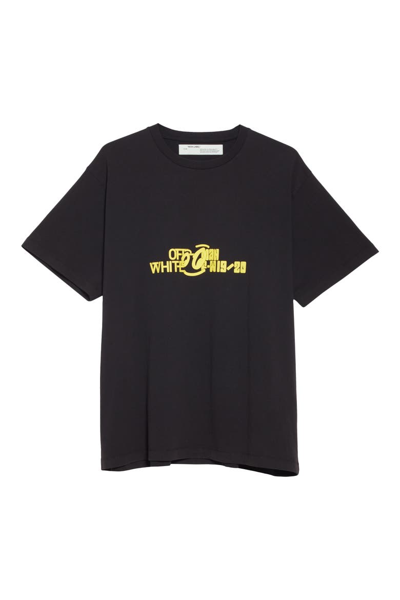 Halftone Oversize Graphic T-Shirt, Alternate, color, BLACK YELLOW