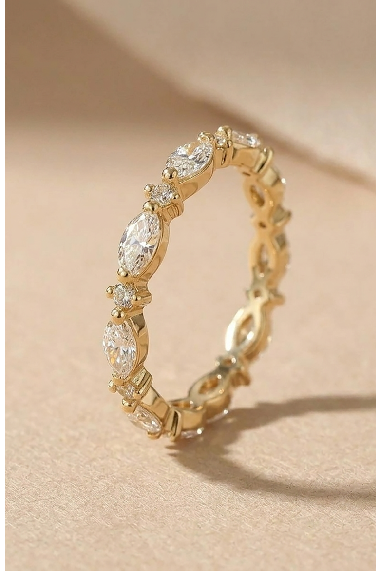 Marquis Gemstone Stacking Ring, Alternate, color, Gold