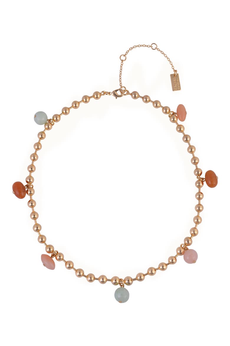 Aventurine Shaker Chain Necklace, Main, color, GOLD MULTI