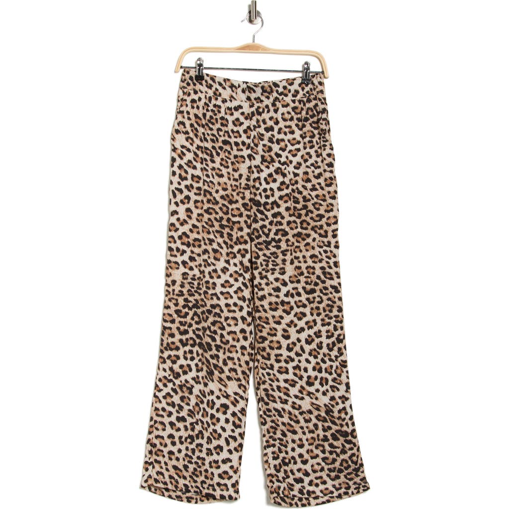 T Tahari Print Wide Leg Pants In Animal Print