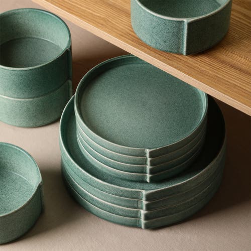 Stone Lain Bao Stoneware 24-piece Dinnerware Set In Green