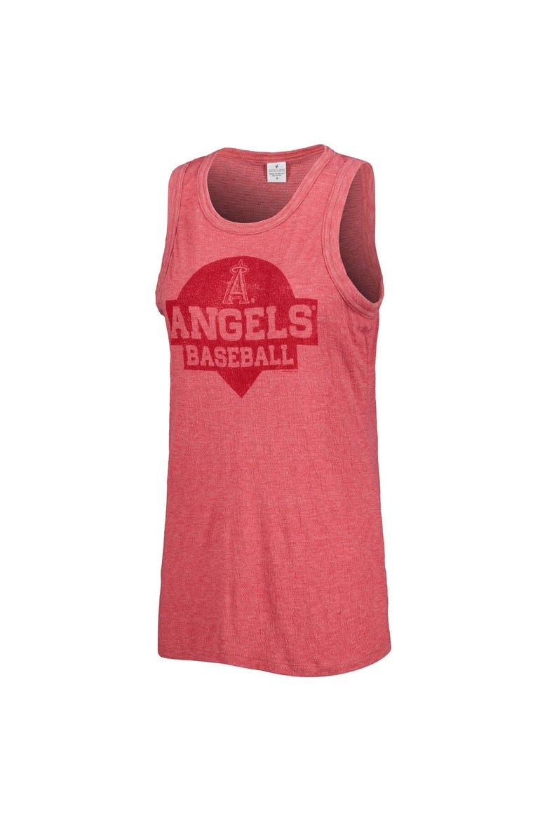 Women's Soft as a Grape Red Los Angeles Angels Tri-Blend Tank Top, Alternate, color, Red