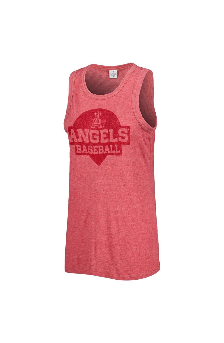 SOFT AS A GRAPE Women's Soft as a Grape Red Los Angeles Angels Tri-Blend Tank Top, Alternate, color, Red
