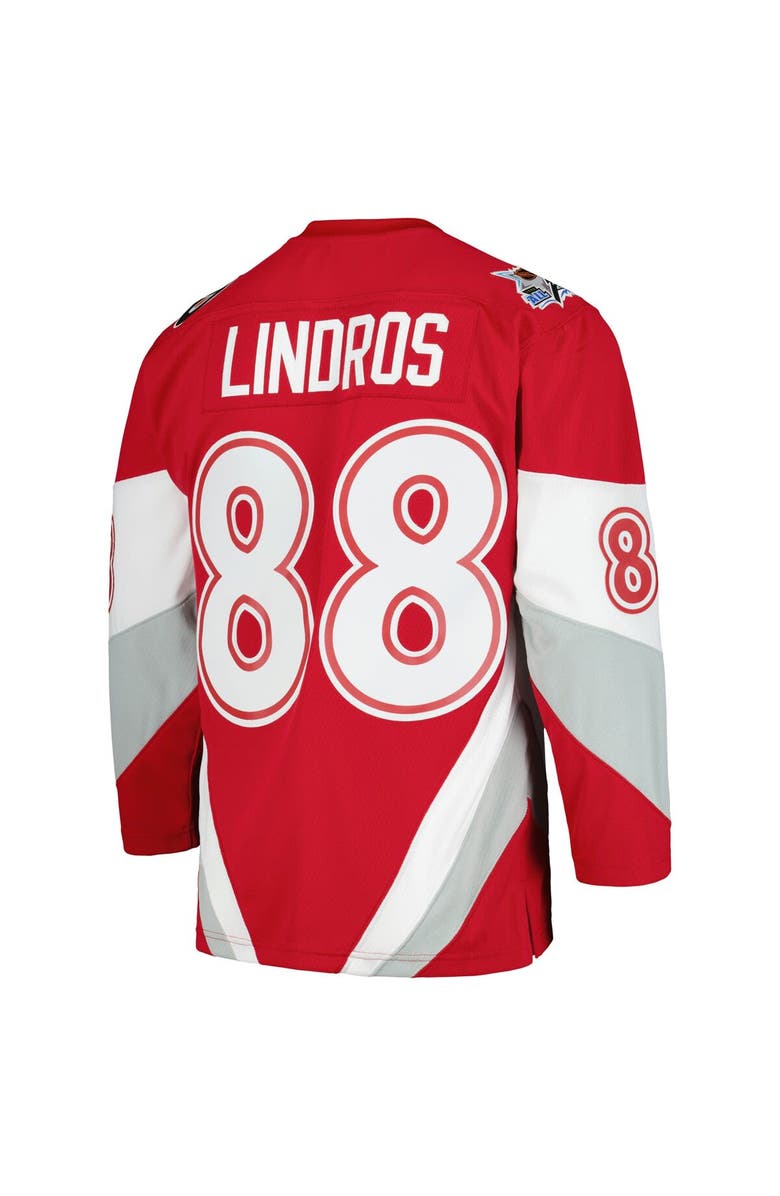 Mitchell & Ness Men's Mitchell & Ness Eric Lindros Scarlet 1999 NHL All-Star Game Blue Line Player Jersey, Alternate, color,
