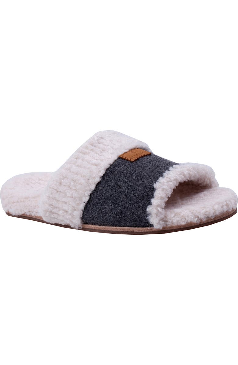Revitalign Juniper Faux Shearling Orthotic Slipper, Main, color, Charcoal