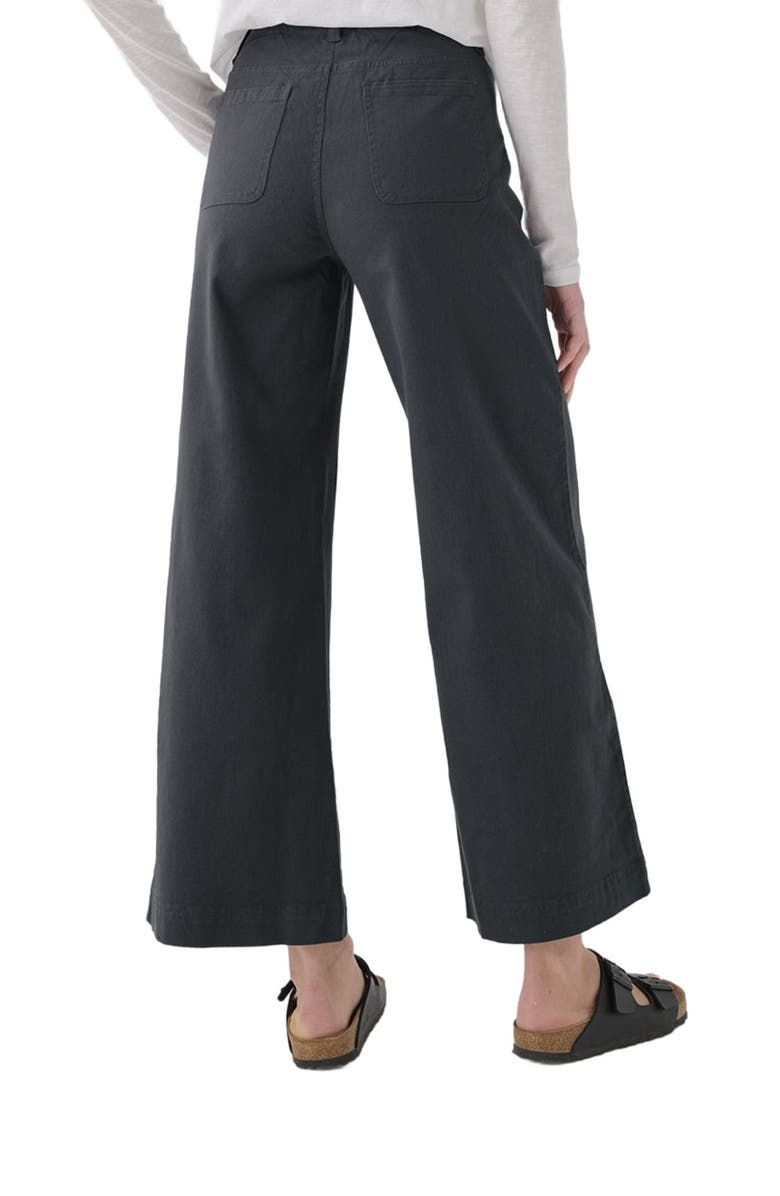 Pact Organic Stretch Twill Wide Leg Pant, Alternate, color, Storm