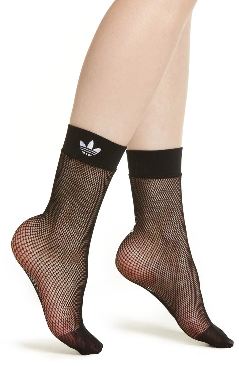 adidas Fishnet Ankle Socks, Main, color, 