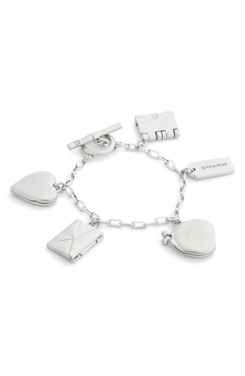 Heart & Book Charm Bracelet