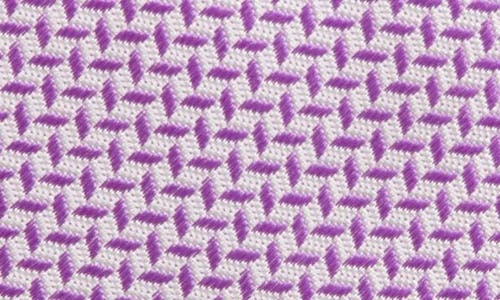 Jack Victor Gervais Chevron Jacquard Silk Tie In Pink