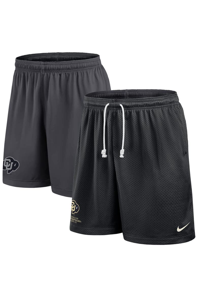Men's Nike Black/Gray Colorado Buffaloes 2025 Sideline Reversible Performance Shorts, Alternate, color, Black