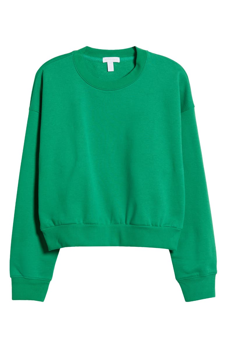 Beyond Yoga On the Go Crewneck Sweatshirt, Alternate, color, Home Court Green