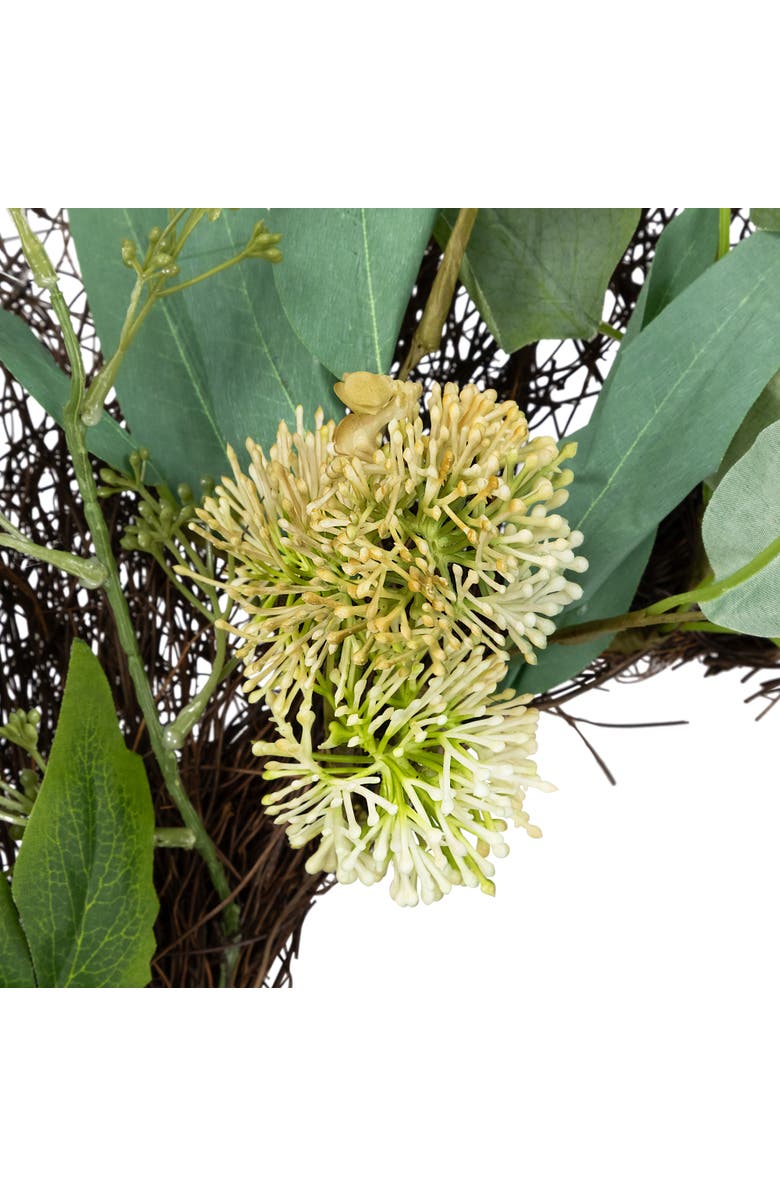 Northlight Eucalyptus and Olive Leaf Twig Spring Wreath, 24-Inch, Alternate, color, Green