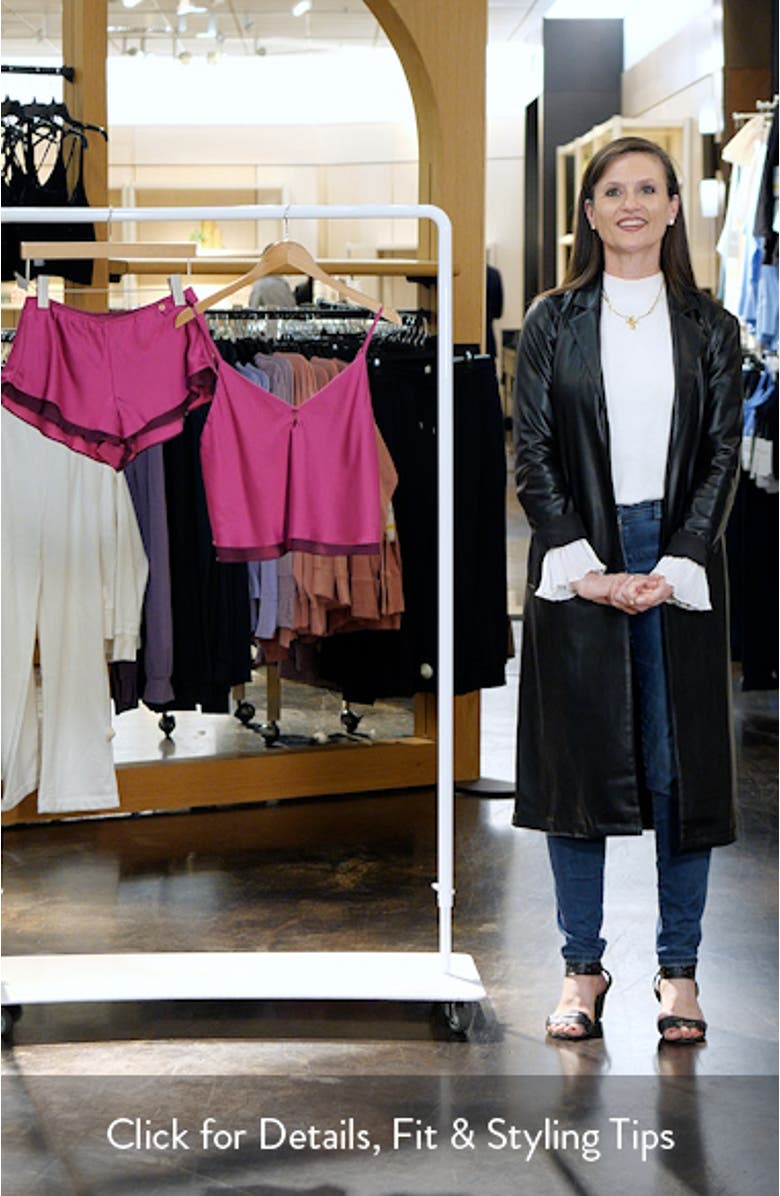 Ruffle Trim Satin Short Pajamas, sales video thumbnail