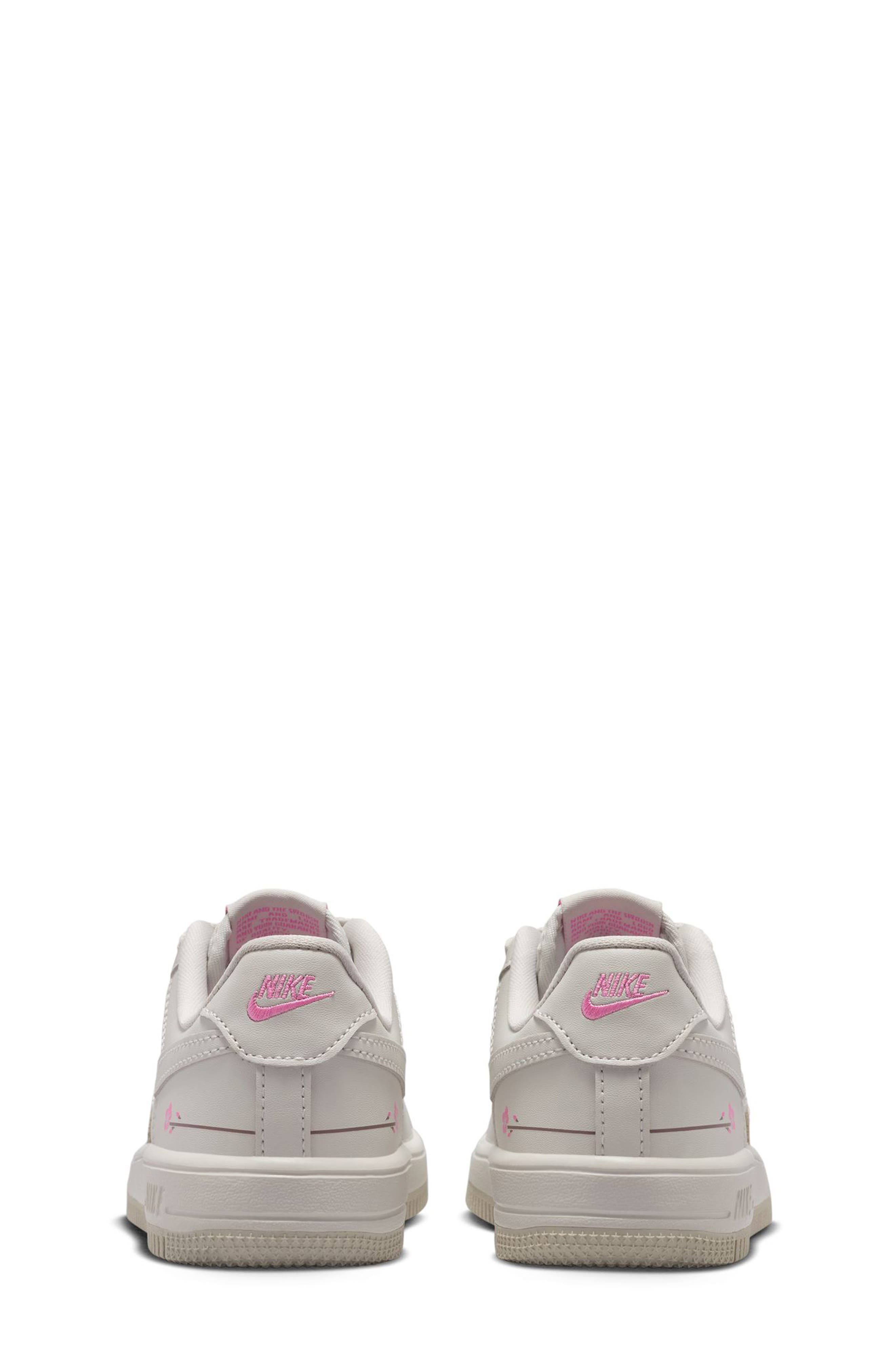 Nike Kids' Force 1 Low EasyOn Basketball Sneaker, Alternate, color, Light Bone/ Light Bone