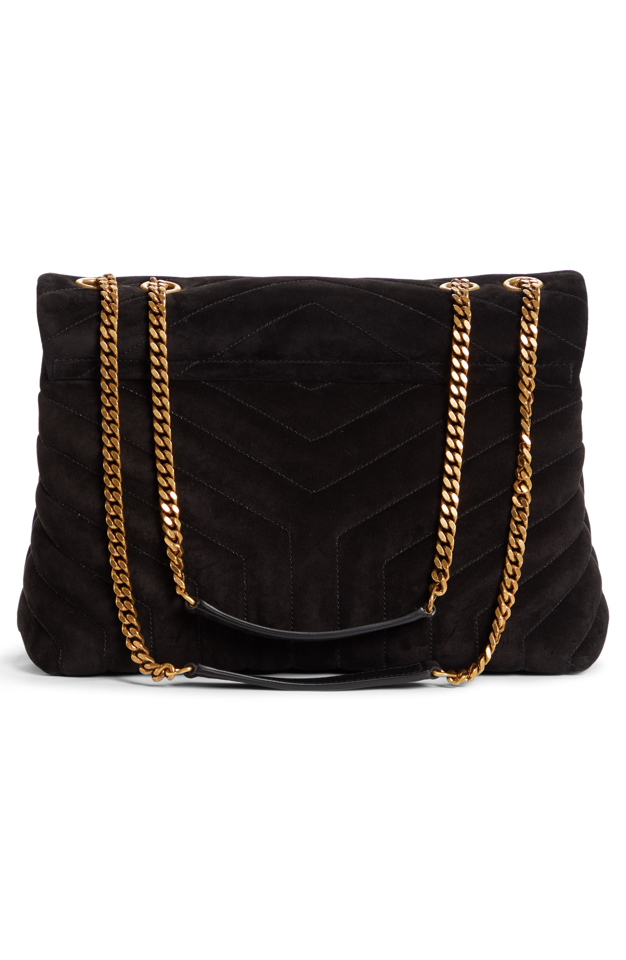 Saint Laurent Medium Lou Matelassé Suede Shoulder Bag, Alternate, color, 