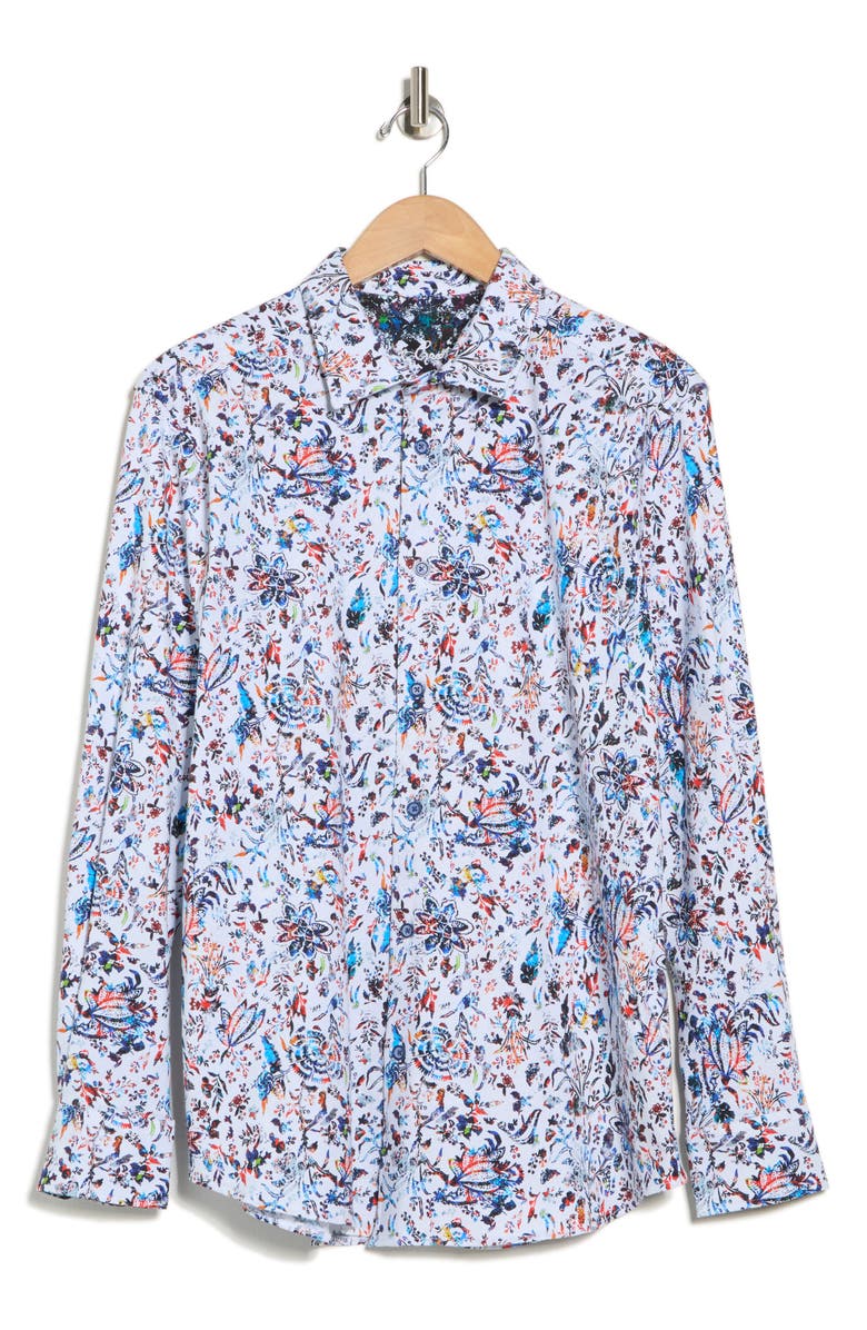 Robert Graham Gabe Stretch Button Up Shirt, Alternate, color, 