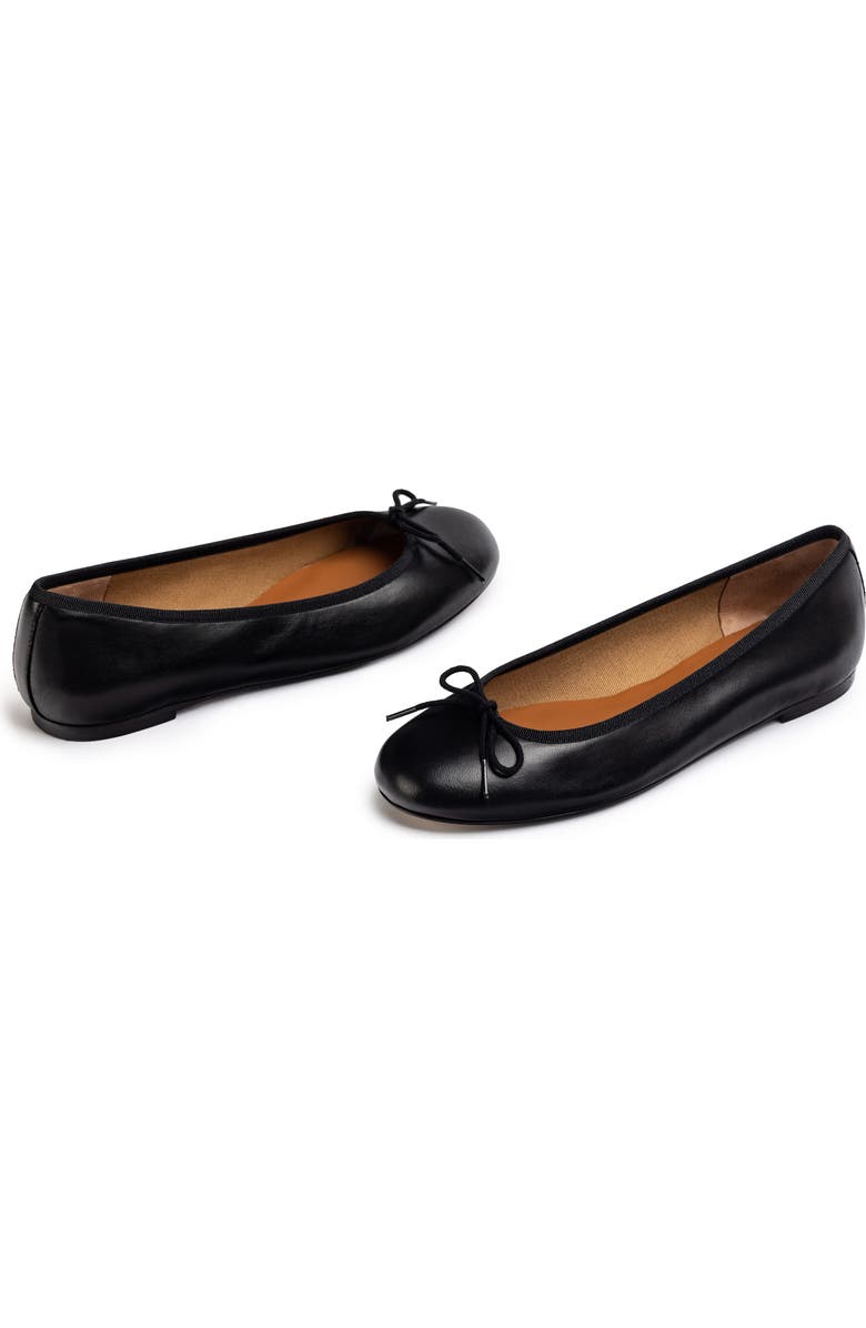 Jon Josef Barcelona Ballet Flat, Alternate, color, Black Leather