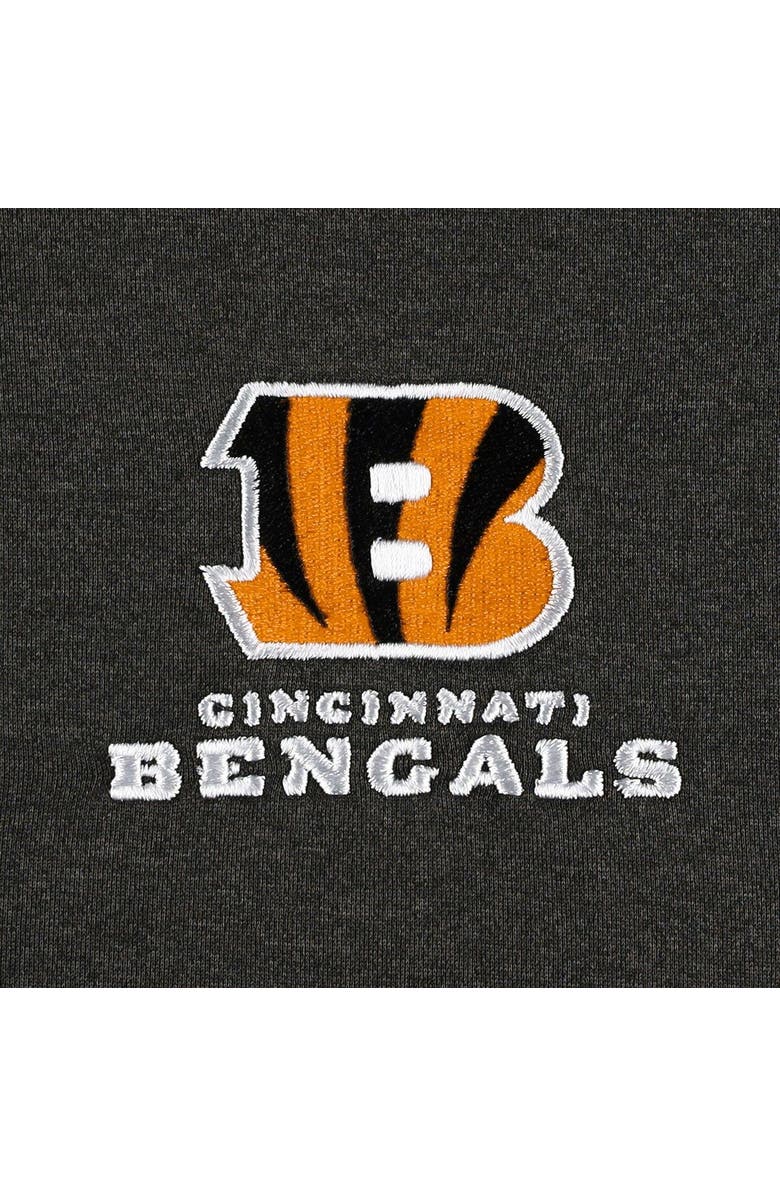 DUNBROOKE Men's Dunbrooke Heather Black Cincinnati Bengals Freestyle Coated Tech Fleece Full-Zip Jacket, Alternate, color,