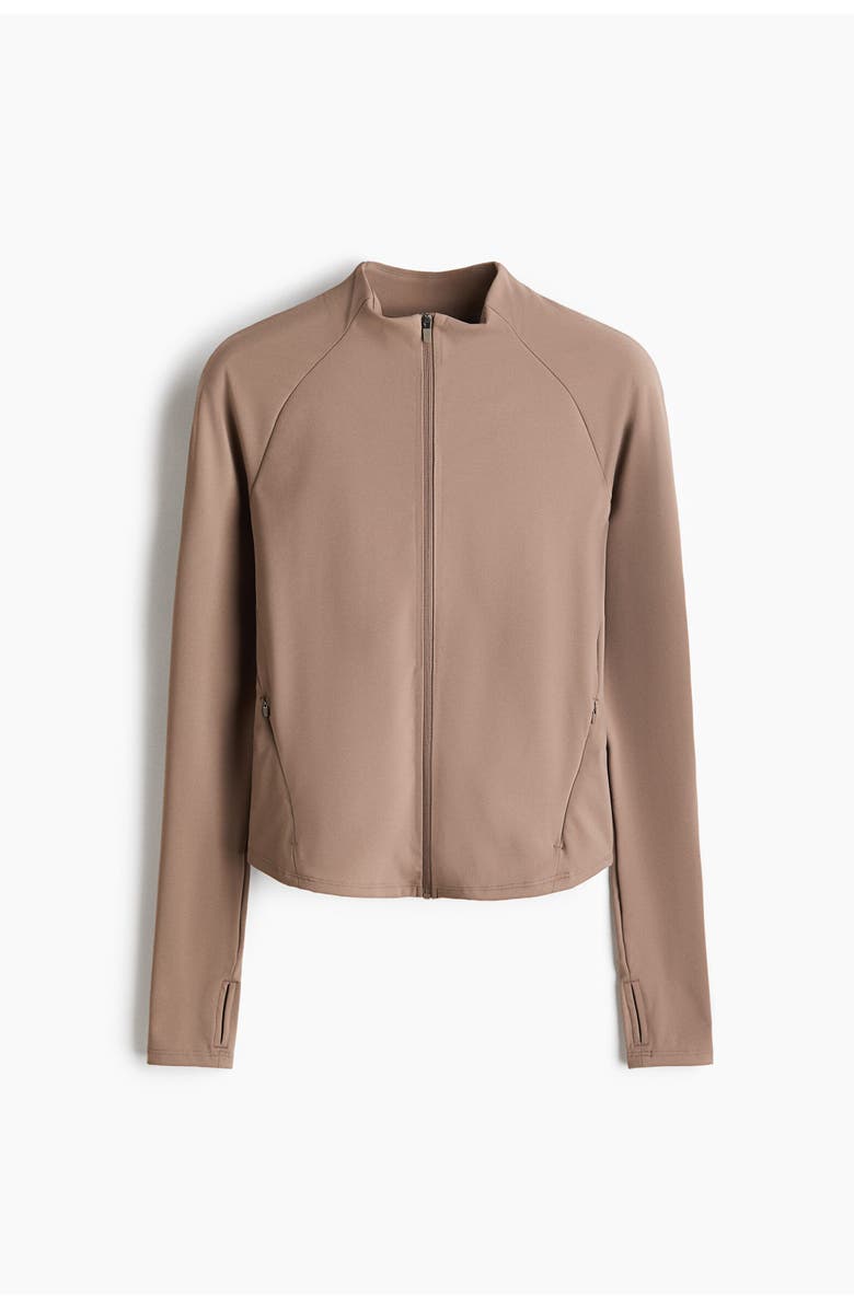 H&M Sculptmove Sports Jacket, Alternate, color, Beige