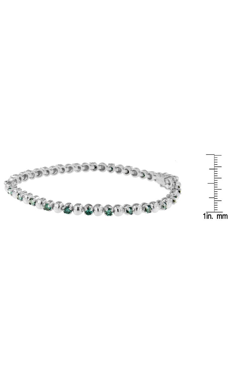 Haus of Brilliance 14K White Gold Round-Cut Blue Diamonds Bracelet, Alternate, color, White