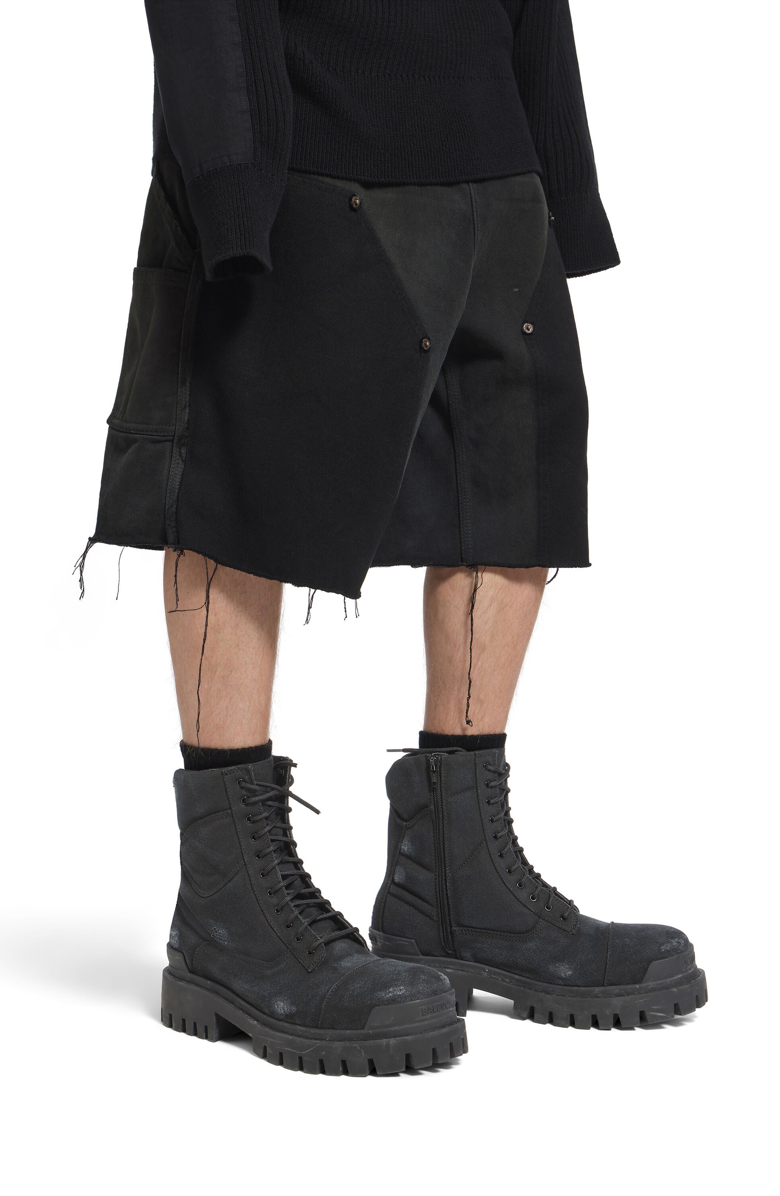 Balenciaga Combat Strike Boot, Alternate, color, Black