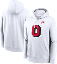 Nike Men's Nike White Ohio State Buckeyes Legacy Logo Club Fleece Pullover Hoodie