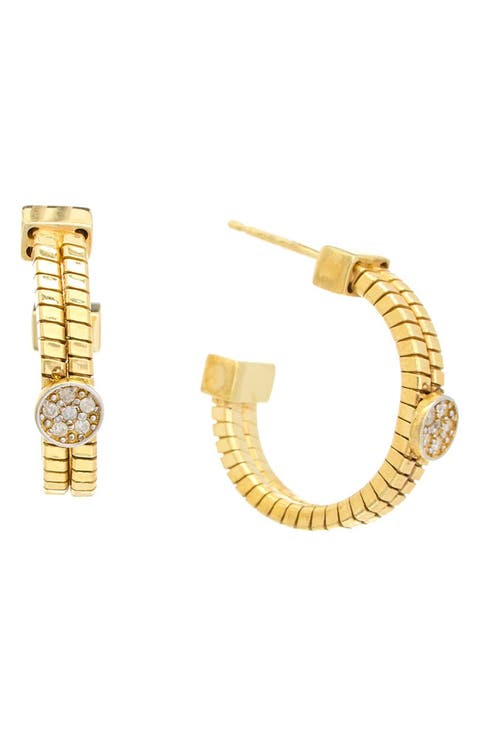 Diamond Hoop Earrings