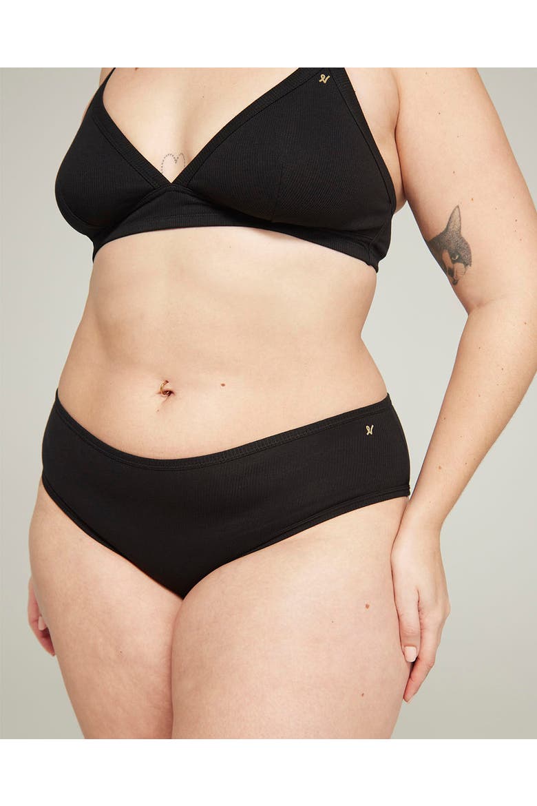 The Organic Cotton Midi Brief 3 Pack, Alternate, color, Black