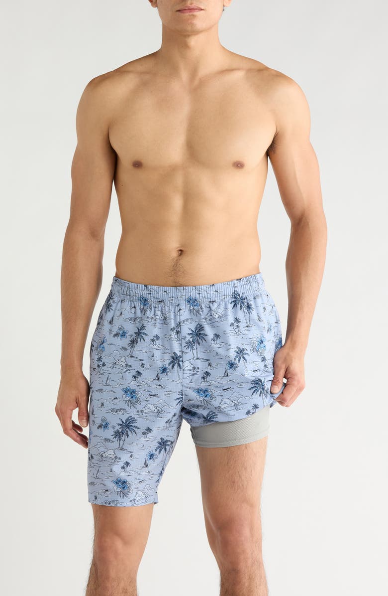 Tommy Bahama Huntington Beach Views 8-Inch Hybrid Swim Trunks, Alternate, color, Evertide