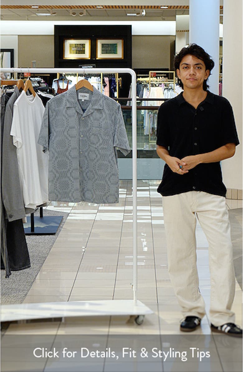 Diamond Jacquard Cotton Camp Shirt, sales video thumbnail