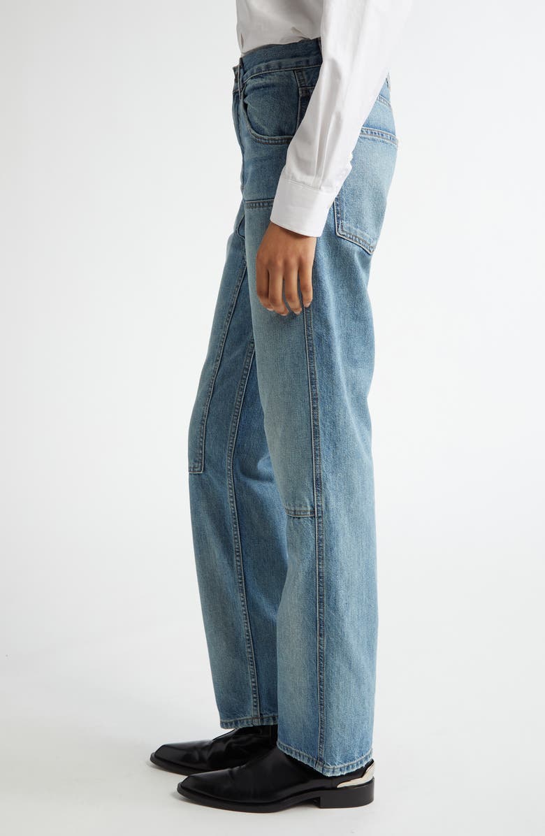 Nili Lotan Welder High Waist Wide Leg Jeans, Alternate, color,