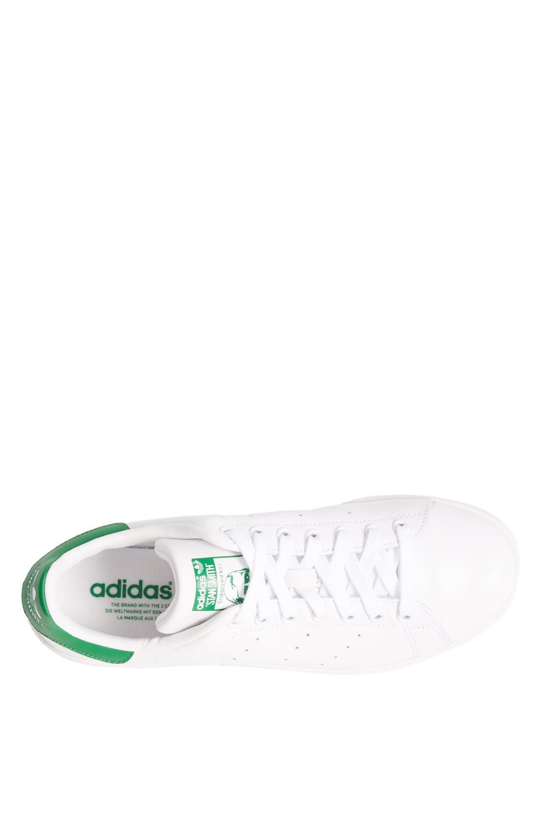 Stan Smith Sneaker, Alternate, color, WHITE/ WHITE/ GREEN