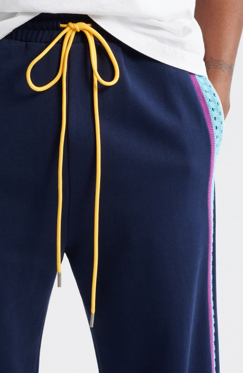 DIET STARTS MONDAY Open Stitch Side Stripe Drawstring Pants, Alternate, color,