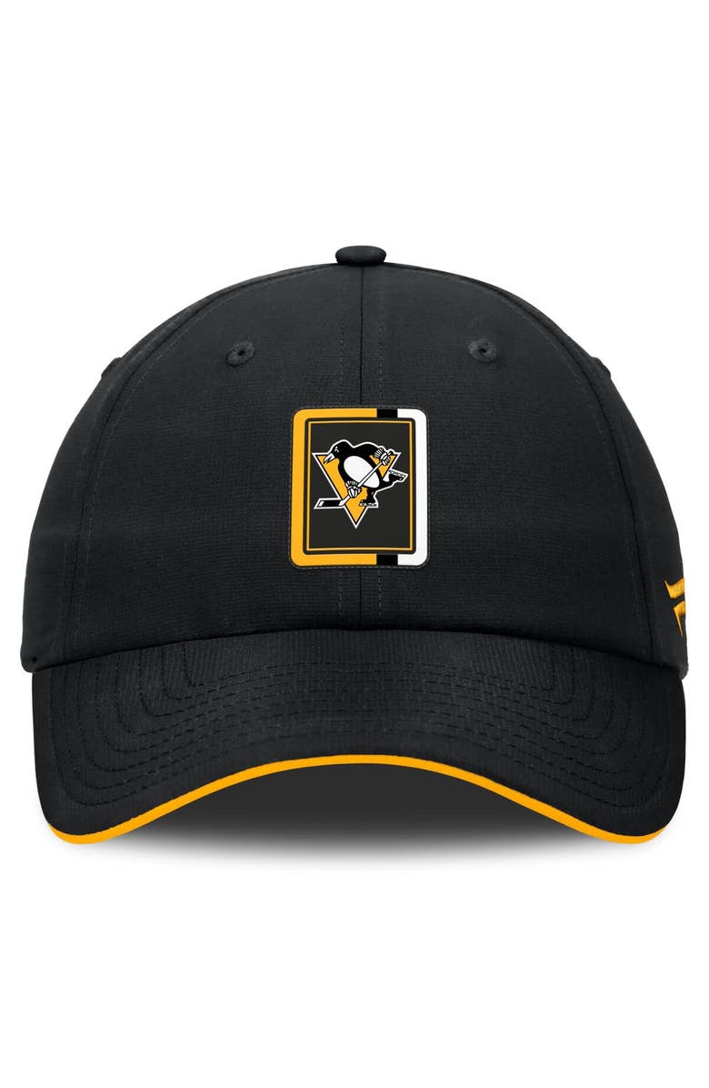 FANATICS Men's Fanatics Black/Gold Pittsburgh Penguins Authentic Pro Ripstop Adjustable Hat, Alternate, color, Black