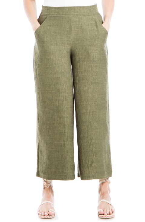 Textured Wide Leg Pants