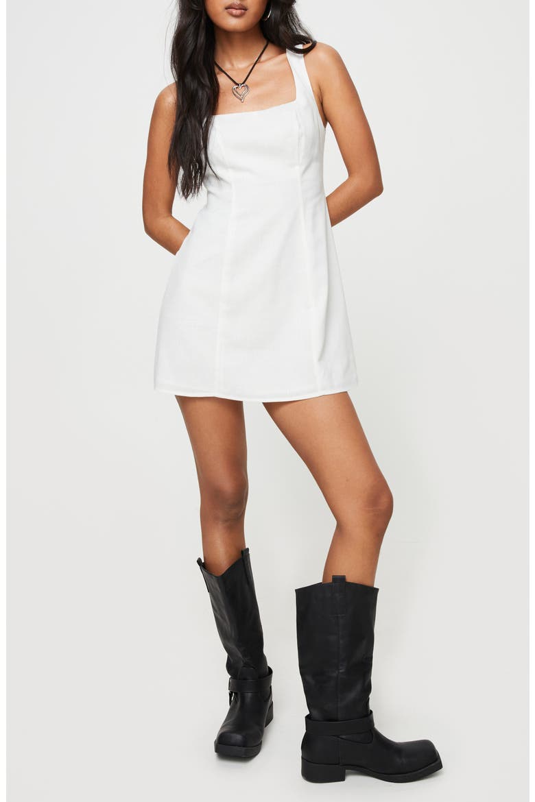 Athina A-Line Minidress, Main, color, WHITE