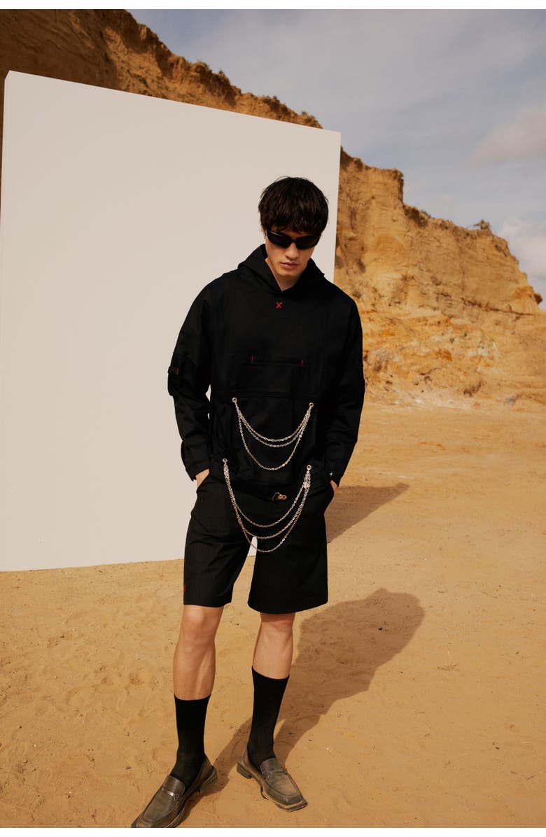 PCFG Free Heaven Chain Hoodie, Alternate, color, Black