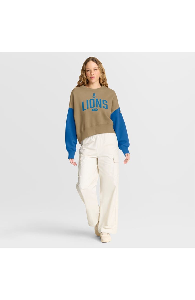 Nike Women's Nike Tan Detroit Lions Oversized Rewind Pullover Sweatshirt, Alternate, color, Tan