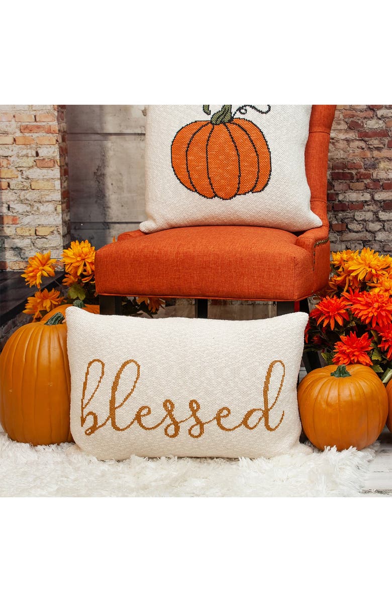 PARKLAND COLLECTION Blessed Transitional Beige Throw Pillow, Alternate, color, Beige