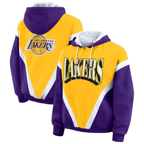 Women's WEAR by Erin Andrews  Gold/Purple Los Angeles Lakers Color-Block Full-Zip Windbreaker
