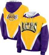 WEAR by Erin Andrews Women's WEAR by Erin Andrews Gold/Purple Los Angeles Lakers Color-Block Full-Zip Windbreaker