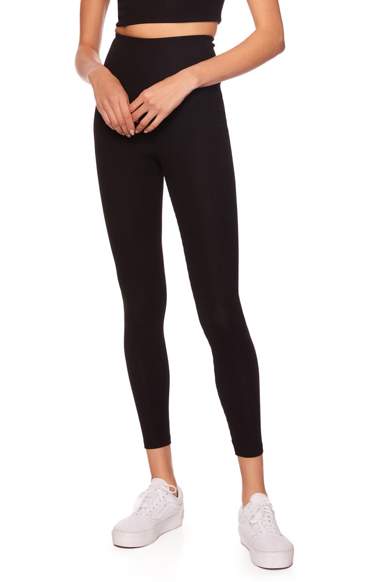 Susana Monaco Rib High Waist Leggings, Alternate, color, 