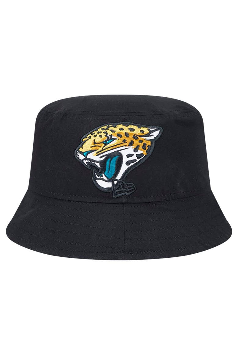 Men's New Era Black Jacksonville Jaguars Helmet Bucket Hat, Alternate, color, Black