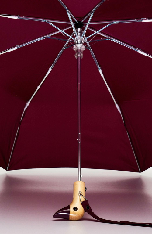 Original Duckhead Eco-friendly Compact Duck Umbrella In Burgundy