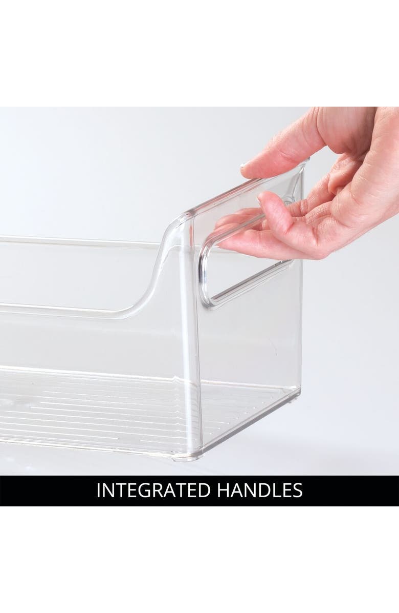 Linus Condiment Organizer for Fridge - Plastic Fridge Organizer Bins with Handles, Set of 4, Clear, Alternate, color, Clear