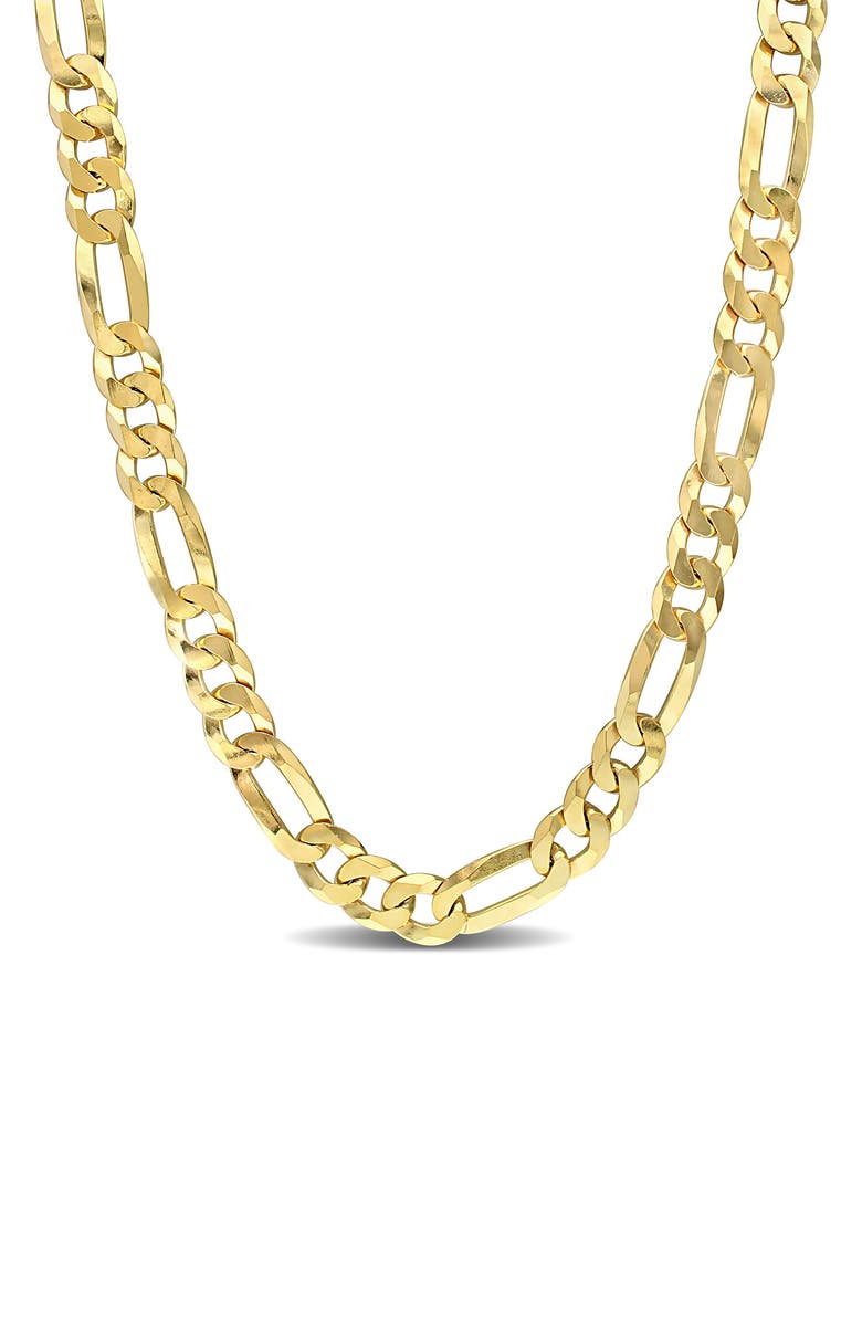 DELMAR Figaro Flat Chain Necklace, Main, color, Yellow