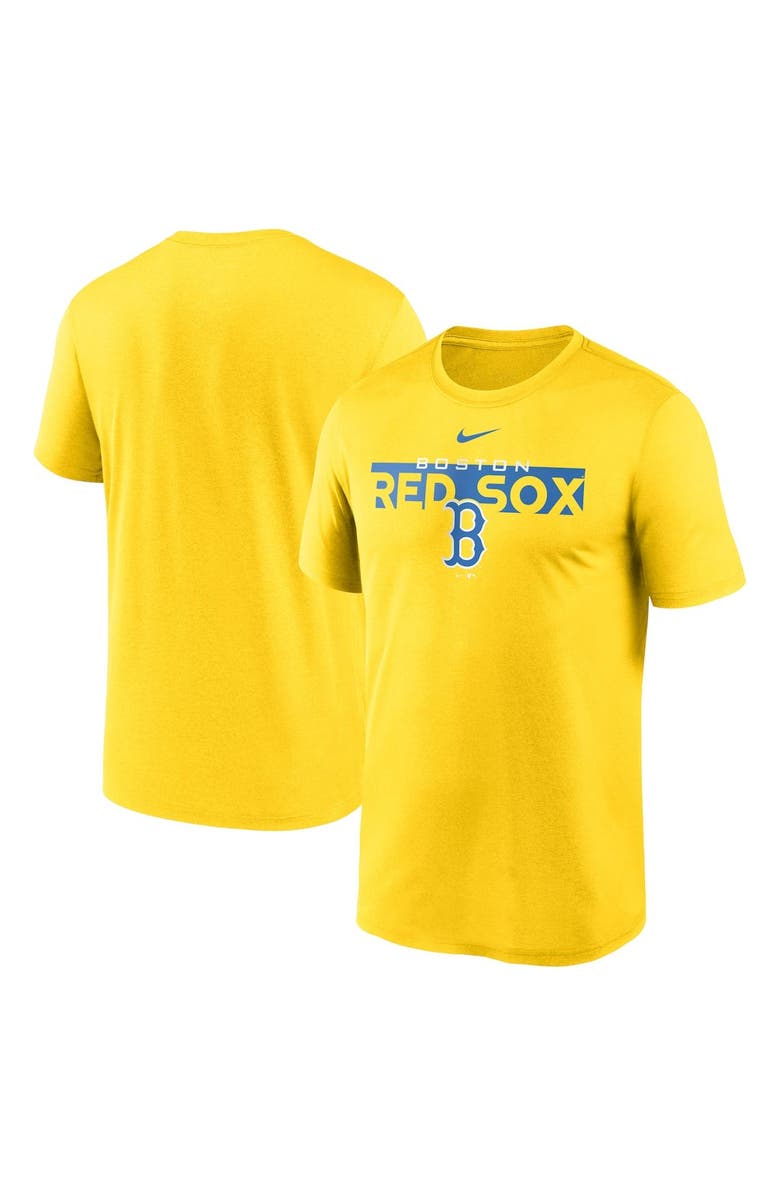 Nike Men's Nike Yellow Boston Red Sox 2022 City Connect Legend Performance T-Shirt, Main, color, 