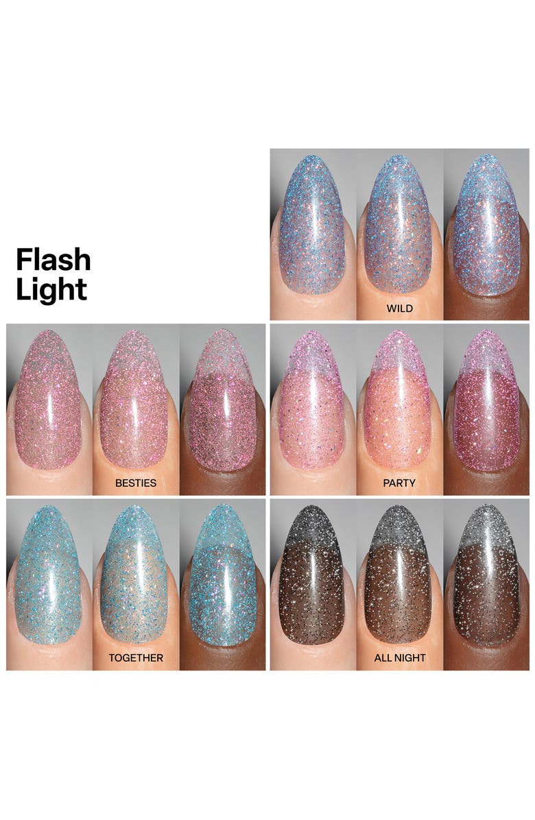 Aprés Nail Kuromi Naughty and Nice Flash Glitter Gel Couleur (Set of 5), 10ml, Alternate, color,